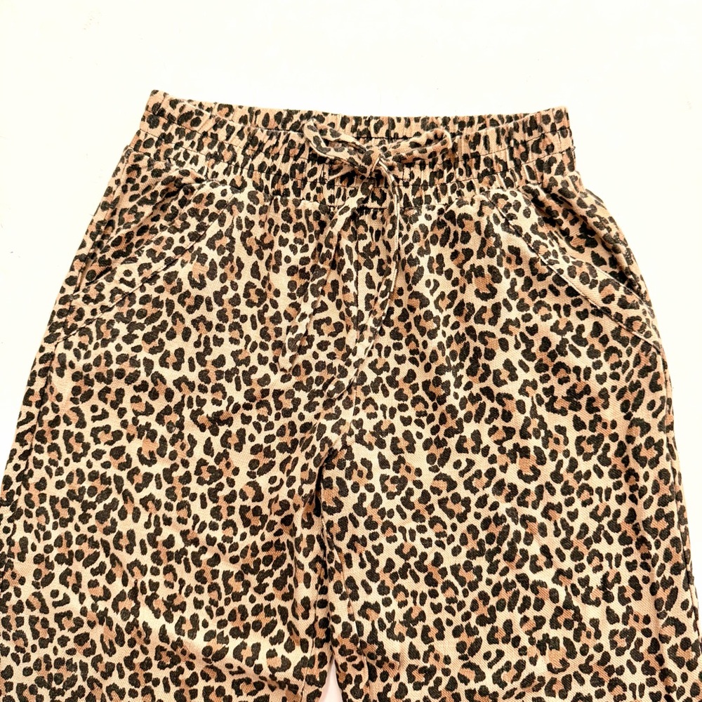 SIENNA SKY Leopard Print Wide Leg  Palazzo Pants Size Medium Casual Elastic - Picture 3 of 13